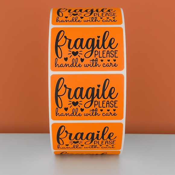Fragile Handle With Care Stickers Shipping Labels for Packages, Mailing,Packing - Picture 8 of 11
